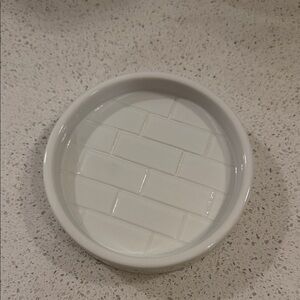 White Ceramic Round Dish